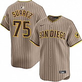 Men's San Diego Padres #75 Robert Suarez Tan 2024 Alternate Limited Stitched Jersey Dzhi,baseball caps,new era cap wholesale,wholesale hats